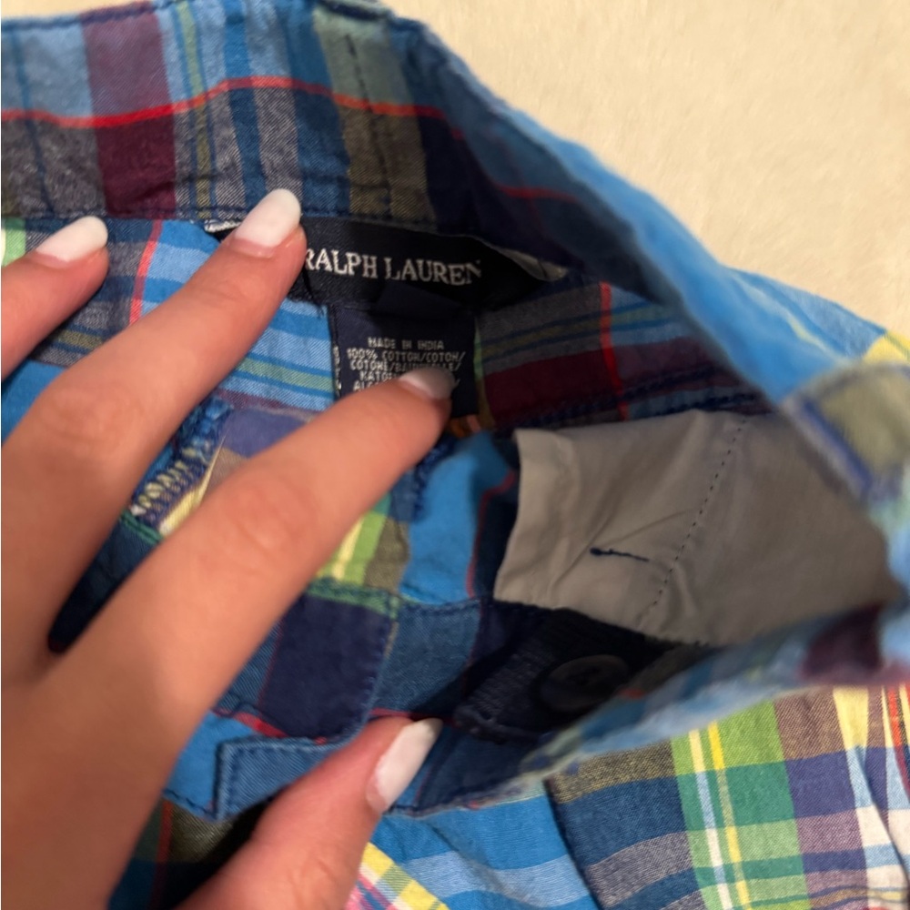Kids Ralph Lauren Colorful Plaid Shorts - Picture 3 of 3